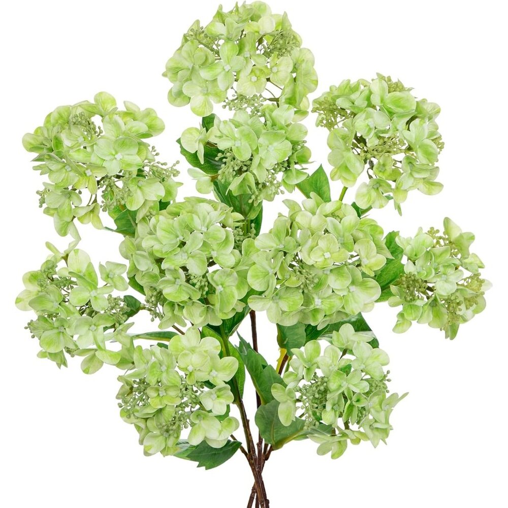 Green Realistic Real Touch Artificial Silk Flowers Double-Headed Home Decor